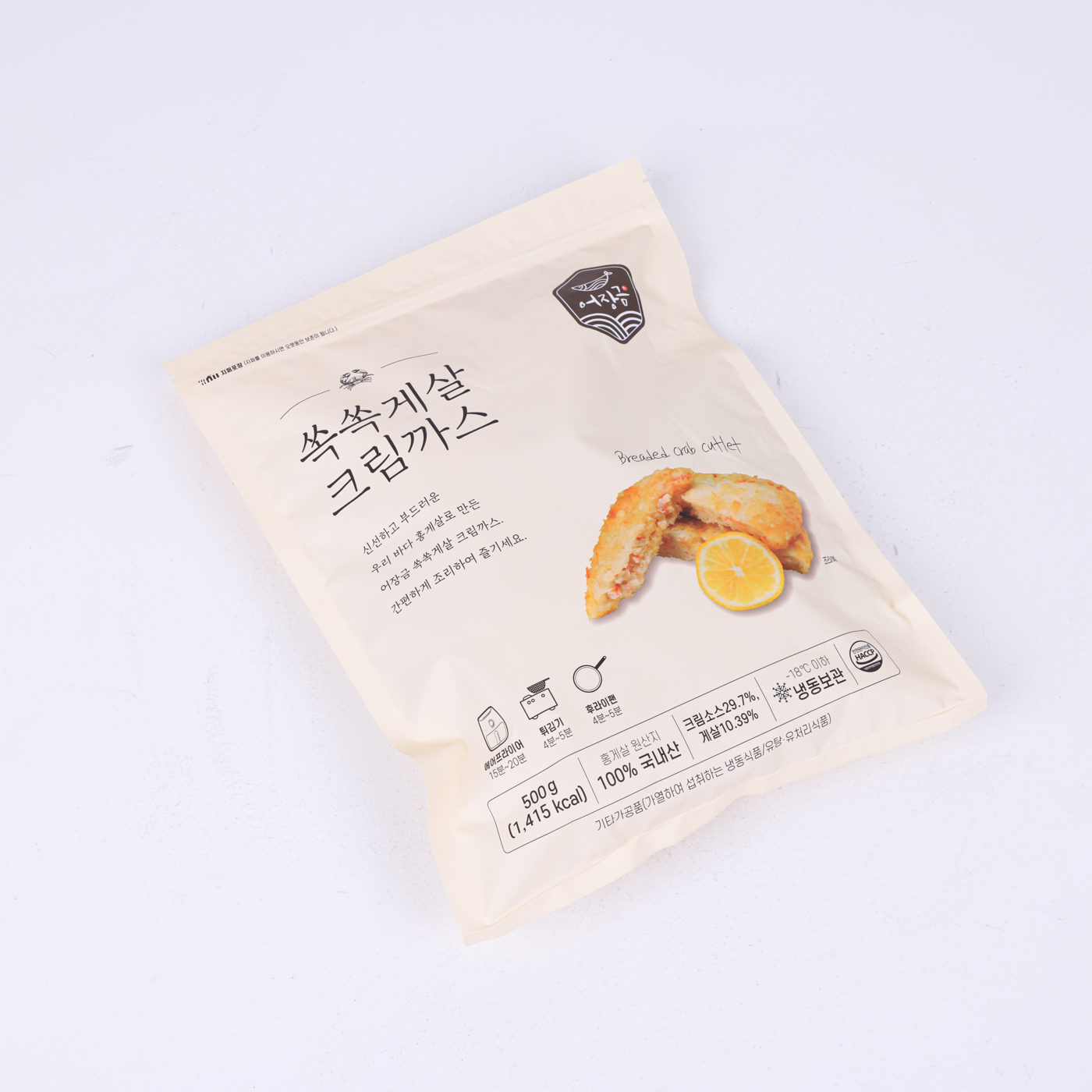 게살크림까스 500g+500g (총 10개) 에어프라이어 튀김 어장금 - 상세 이미지 3