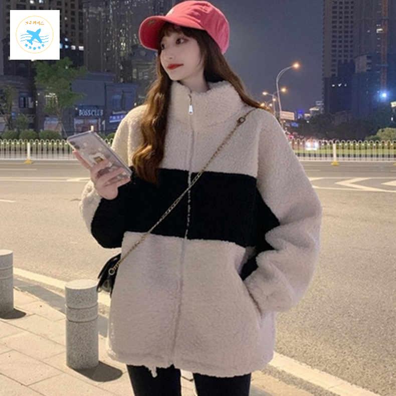 후리스 오버핏 겨울 곰돌이 양털 뽀글이 여성 데일리