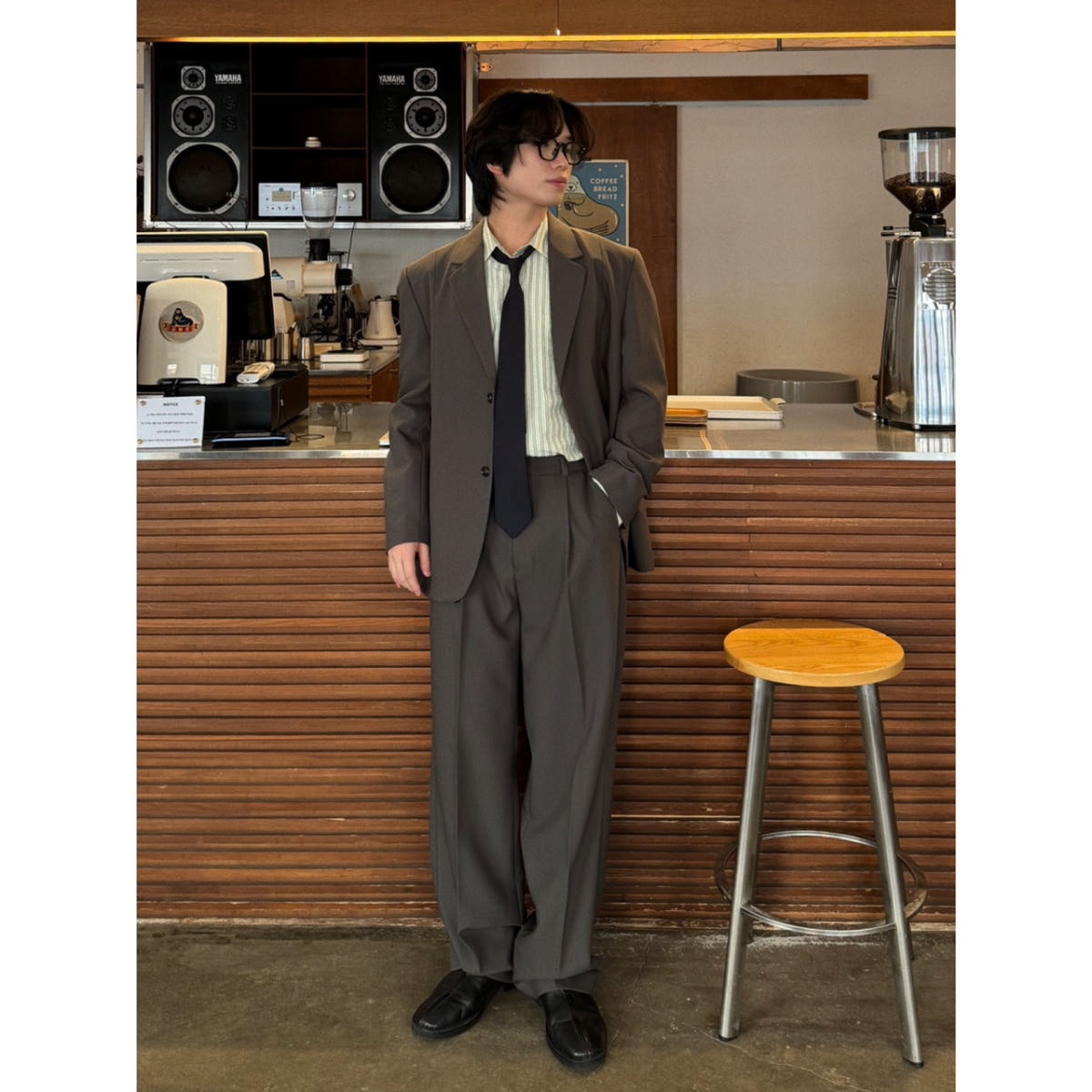 크라식 프리미엄 세미 오버핏 와이드 셋업 수트 남자 결혼식 하객룩 - 최저가 152,950원