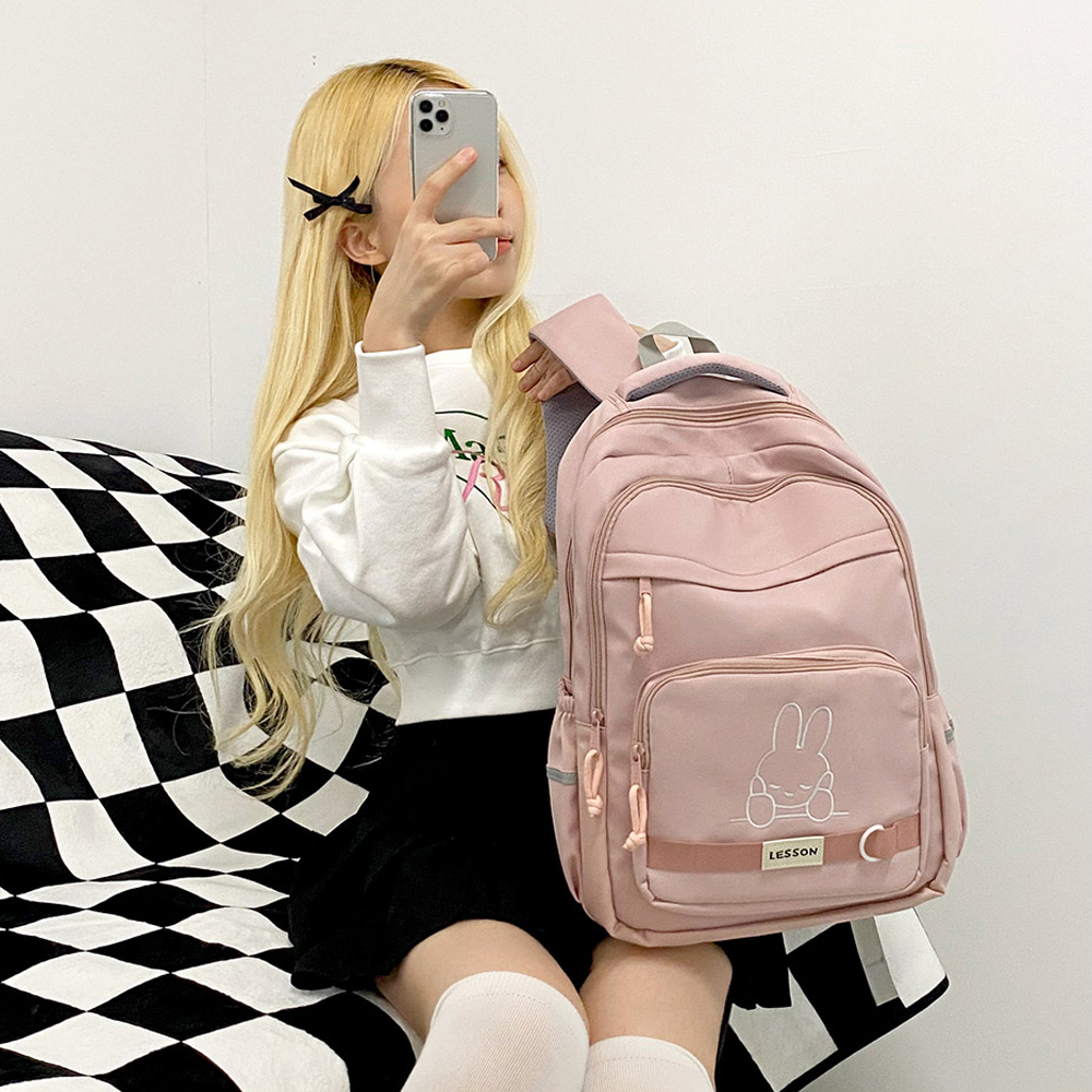캐주얼 베이직 가벼운 여자 백팩 여중생 여고생 귀여운 책가방