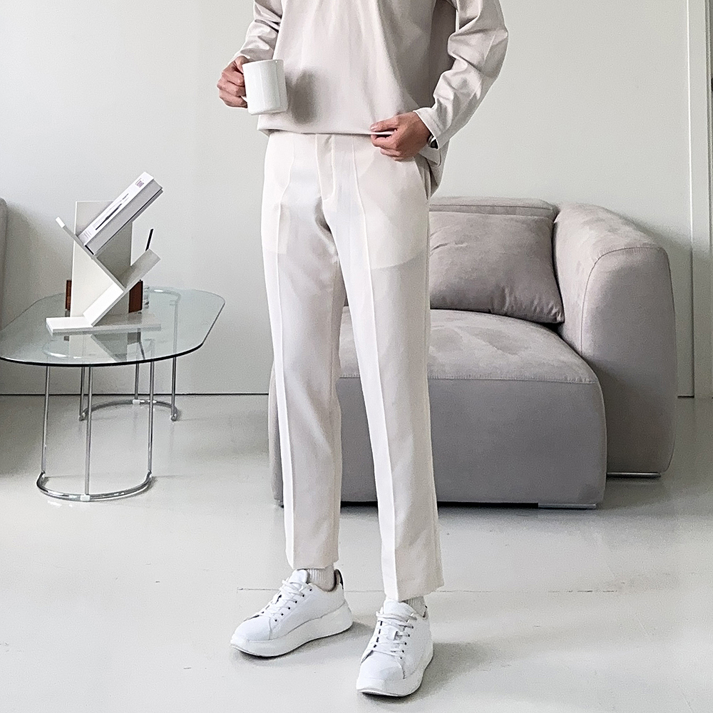 남자슬랙스 남자정장바지 빅사이즈 밴딩 슬랙스 - 상세 이미지 5