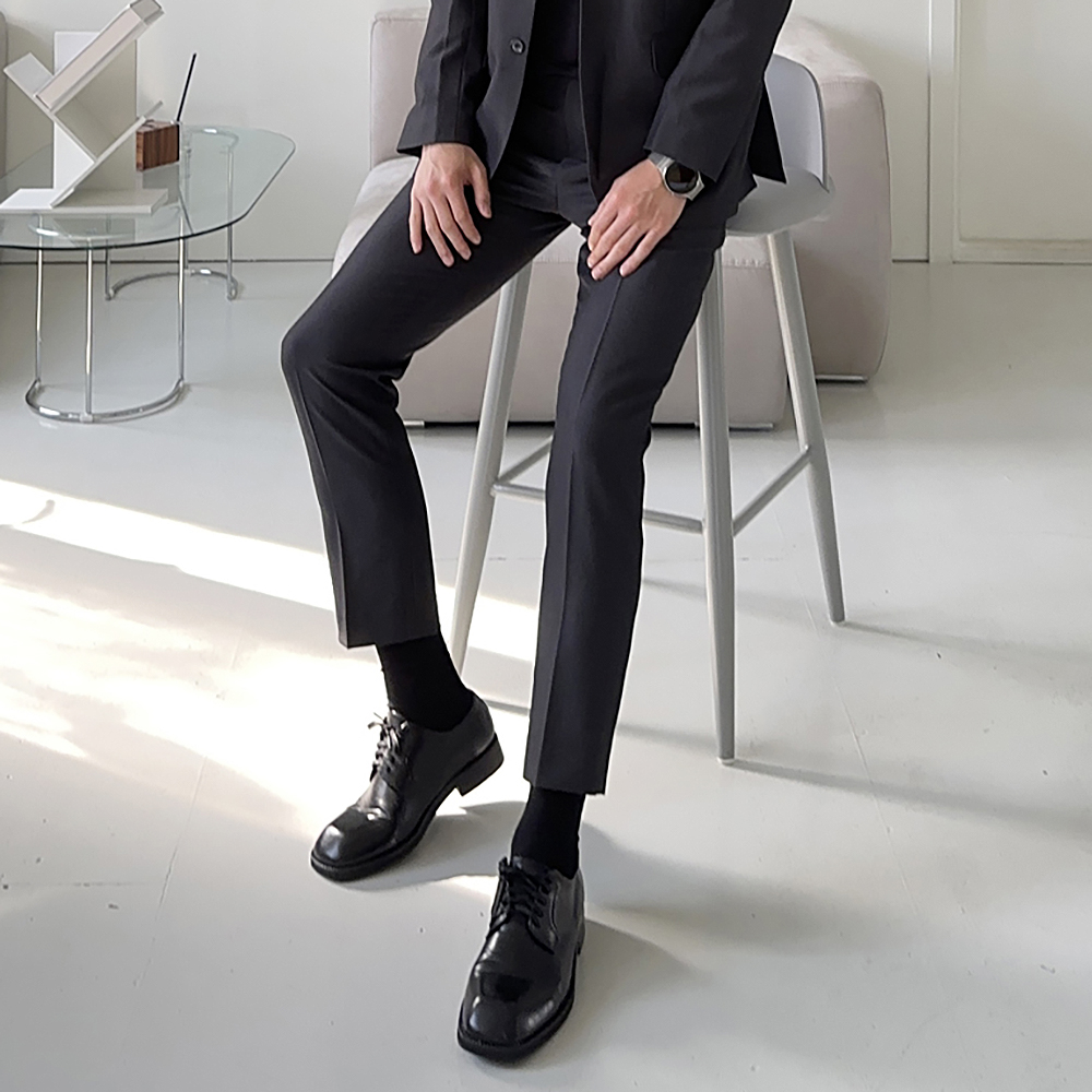 남자슬랙스 남자정장바지 빅사이즈 밴딩 슬랙스 - 상품 이미지