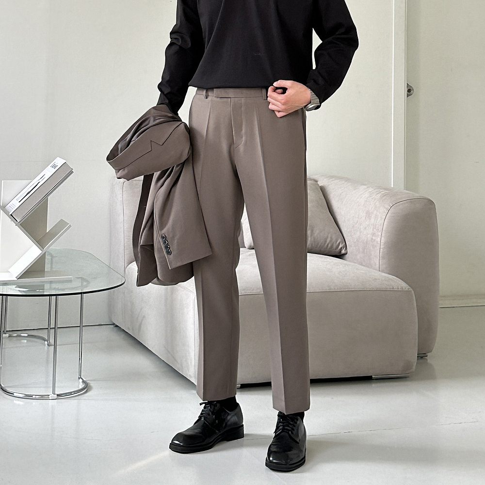 남자슬랙스 남자정장바지 빅사이즈 밴딩 슬랙스 - 상세 이미지 3