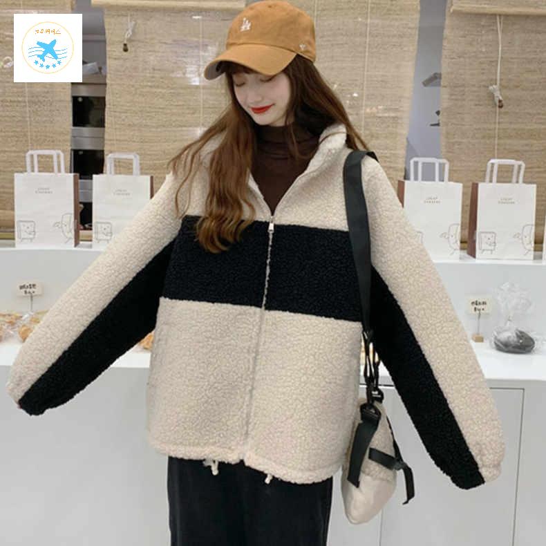 후리스 오버핏 겨울 곰돌이 양털 뽀글이 여성 데일리 상품 이미지