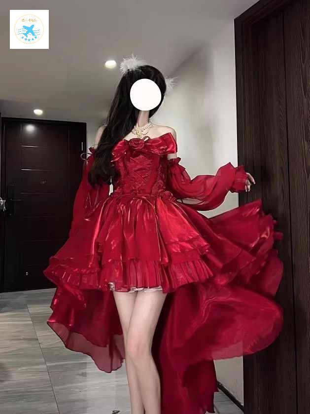원피스 의상 졸업사진 공주 드레스 쉬폰 코스튬 컨셉 성인 - 상세 이미지 2