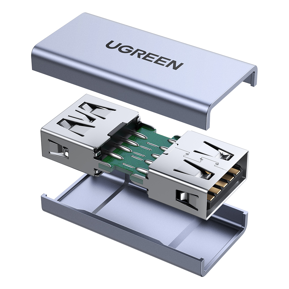 유그린 메탈케이스 USB3.0 A F to F 연장 젠더 커플러 US381 - 상세 이미지 3