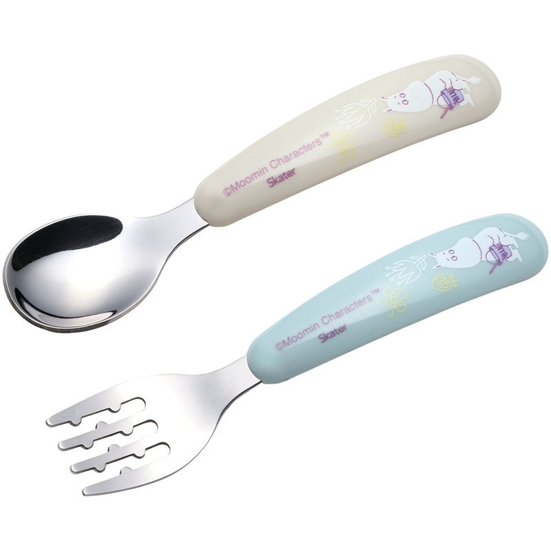 [발주상품 2~4 영업일 후 발송예정] 스케이터 무민 캐릭터 스테인리스 베이비 스푼 포크 세트 SFBS1 - 주방·식기 - 하카타몰
