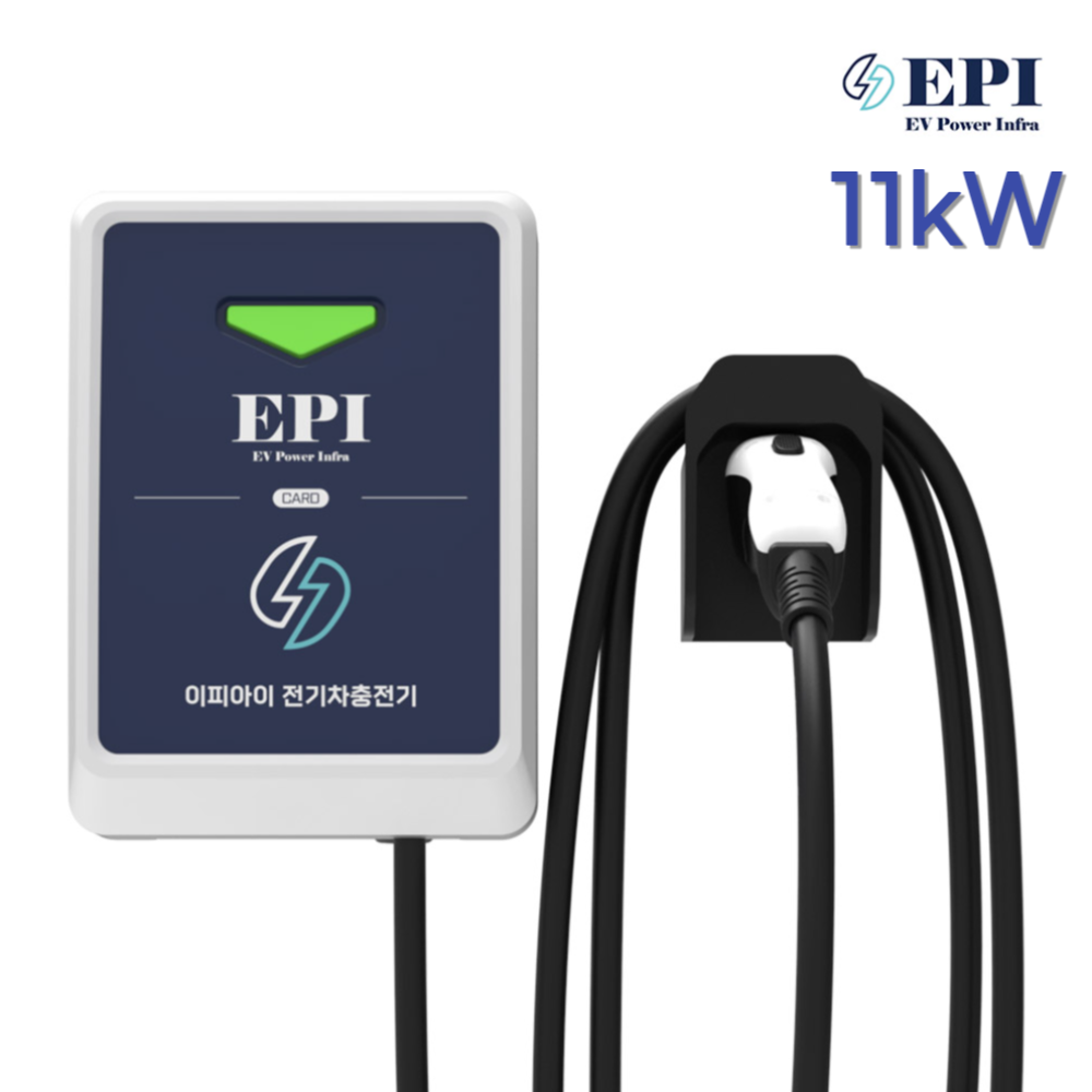 EPI 전기차충전기 가정용 완속 국산 EV Charger 11kW 세로형 설치 미포함