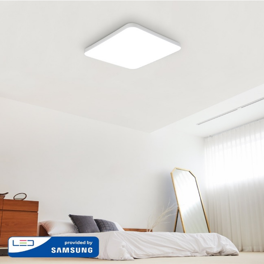 국내제작/KC인증 시스템방등 국산 LED 60W 전등 사각 안방등 화이트 - 상세 이미지 2
