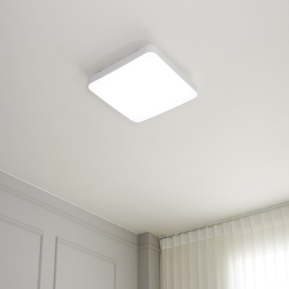 국내제작/KC인증 시스템방등 국산 LED 60W 전등 사각 안방등 화이트 - 상세 이미지 3