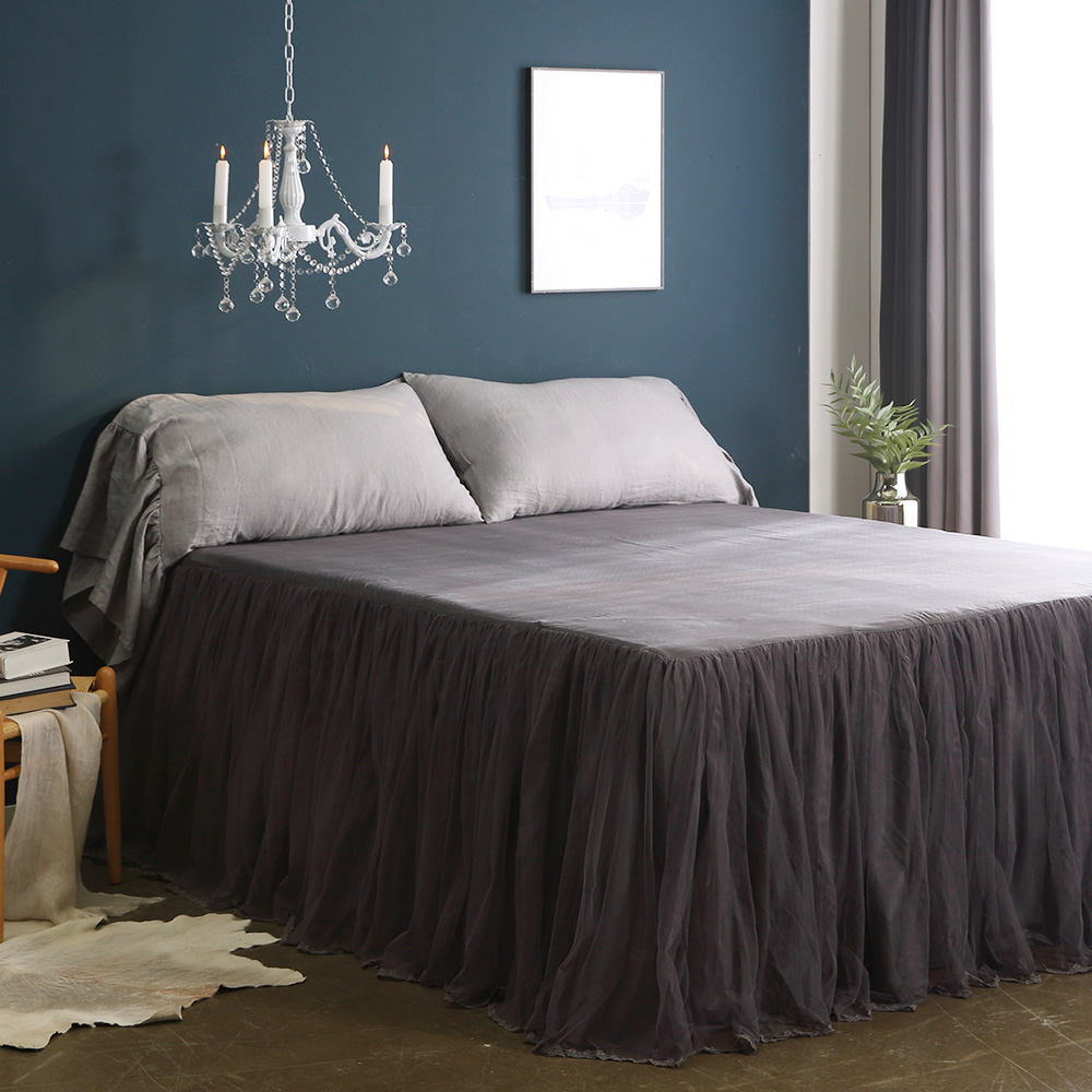 베드스커트 퀸 레이스 프릴 미라지 침대 스커트 치마