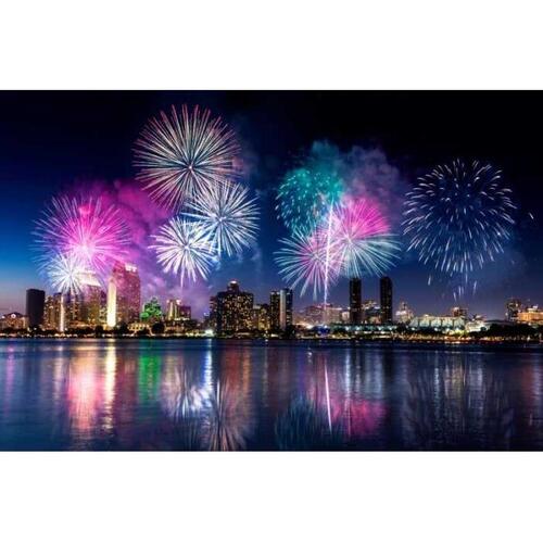 미국 하와이 오아후 와이키키 프라이데이 불꽃 크루즈