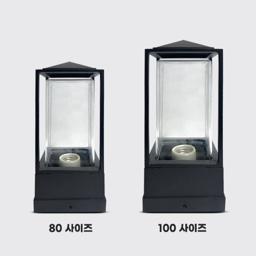 태양광 카페 데크 테라스 사각문주등 블랙 경관조명 이미지 4
