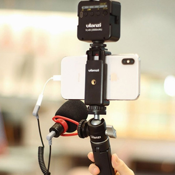 울란지 MT-14 스마트폰 DSLR 미러리스 여행 브이로그 미니 셀피스틱 삼각대 그립 이미지 6