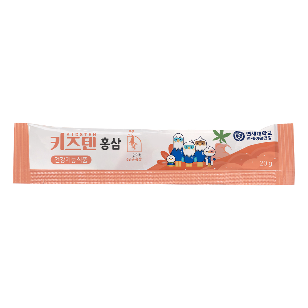 연세 키즈텐 어린이 홍삼 초등학생 유아 6년근 홍삼 젤리 스틱 면역력 20g x 30포 - 상세 이미지 4