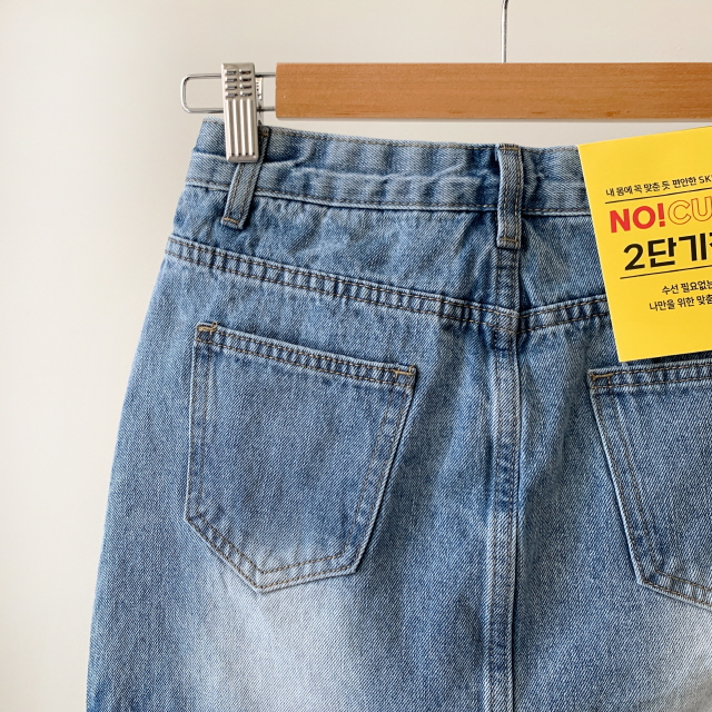[2기장/힙무드] 퍼스트 젠지룩 봄 브러쉬 데님 y2k 청치마 숏 워싱 미니 스커트 상세 이미지 75