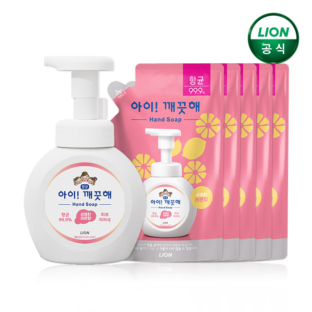 아이깨끗해 250ml 용기+200ml 리필x5개 - 상품 이미지
