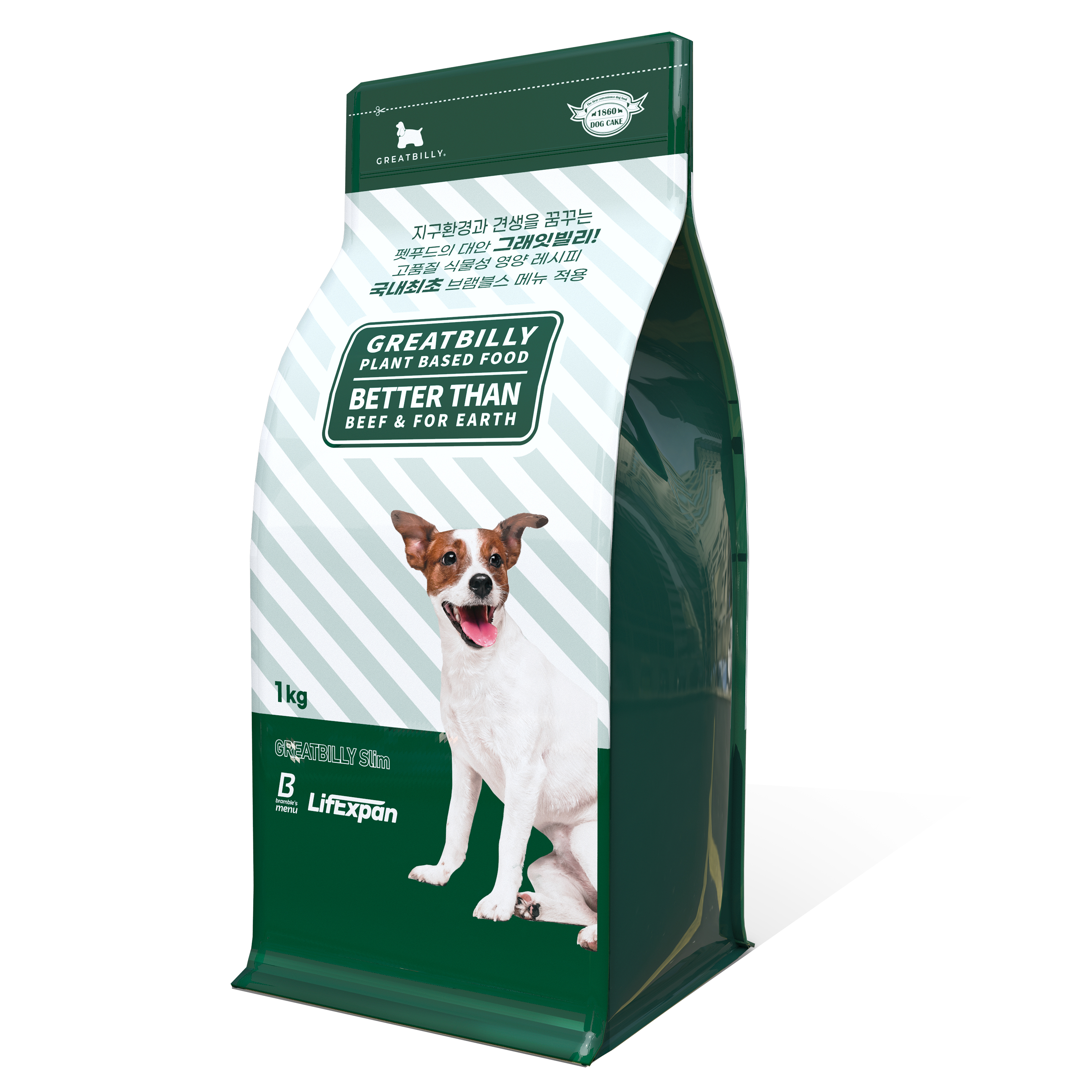 그래잇빌리 파워 다이어트(슬림) 1kg 패키지 강아지 체중 조절 관리 식물성 식이섬유 사료