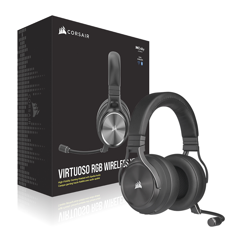 커세어 Virtuoso RGB XT 무선 게이밍 헤드셋 블랙 헤드셋 거치대 에디션 - 상세 이미지 4