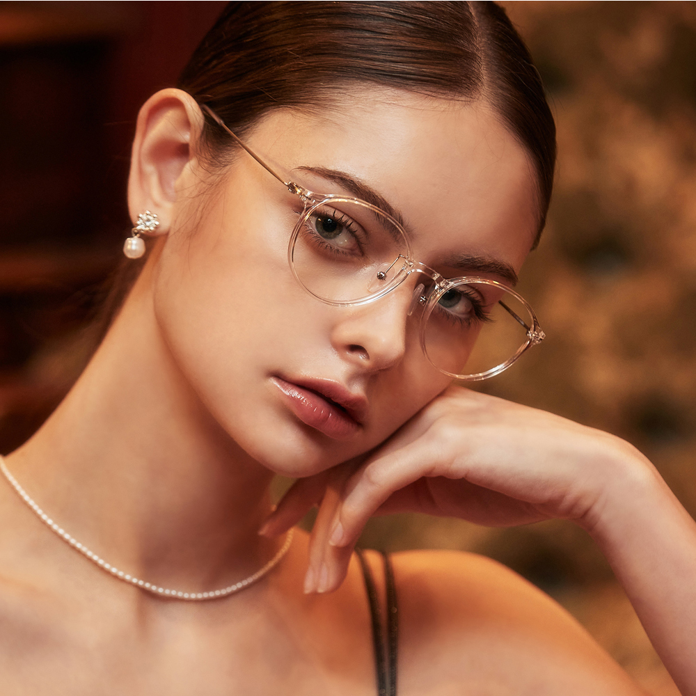 블루라이트차단 안경 티타늄 투명 안경테 뿔테 여자 남자 패션 가벼운