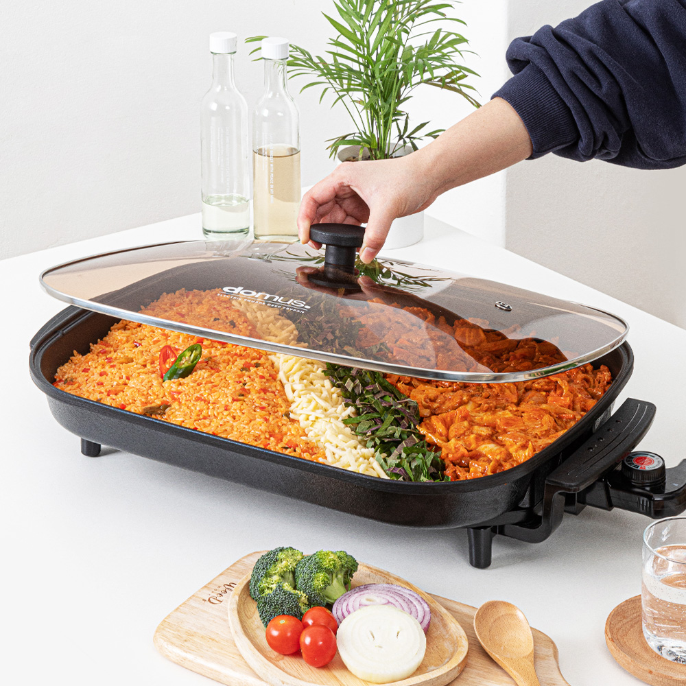 도무스 대형 전부치는 팬 명절 부침개 그릴 잔치팬 연기안나는 전기 후라이팬 동그랑땡 제사