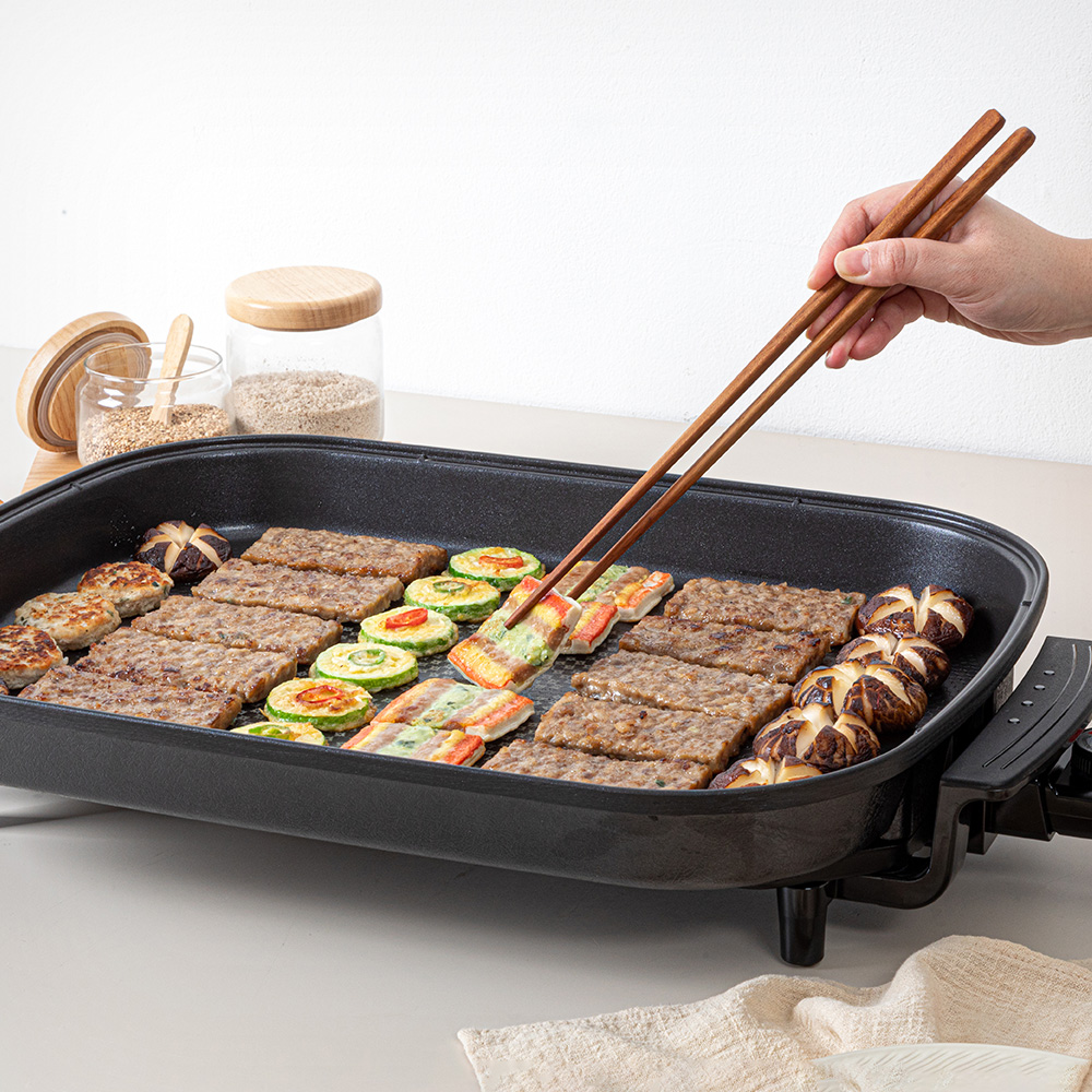 도무스 대형 전부치는 팬 명절 부침개 그릴 잔치팬 연기안나는 전기 후라이팬 동그랑땡 제사