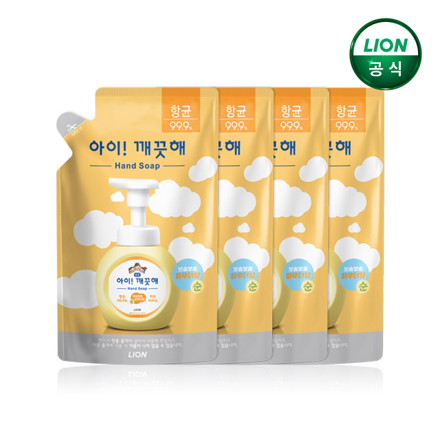 아이깨끗해 핸드솝 순 200ml 리필 x 4개 / 핸드워시