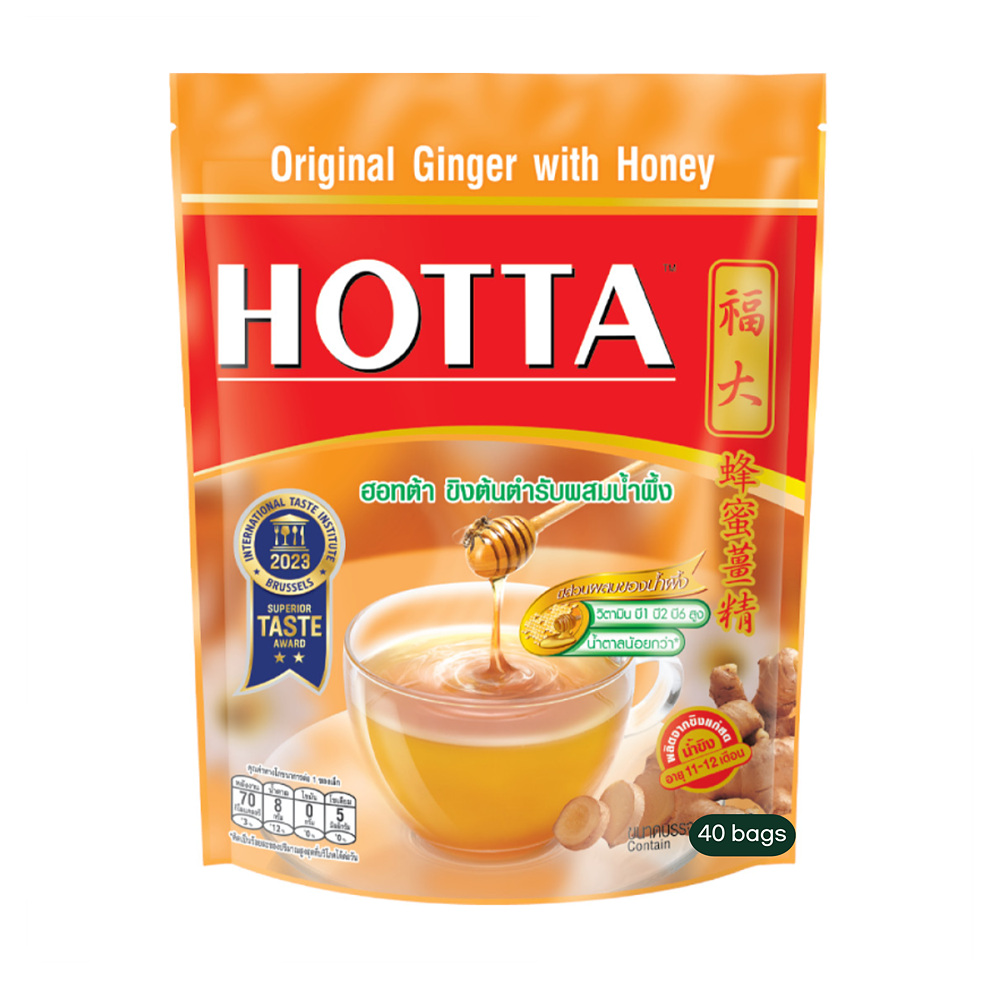태국 생강차 HOTTA 호타 꿀 첨가 18g 40티백 1봉지 대용량 - 상품 이미지
