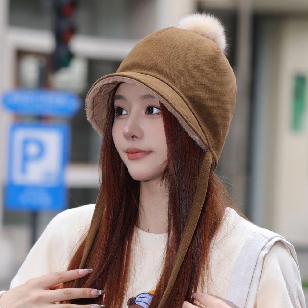 토끼털 귀달이 모자 방울 귀여운 아이돌 연예인 무대 악세사리 의상 패션 코디 방한 4컬러 - 상세 이미지 3