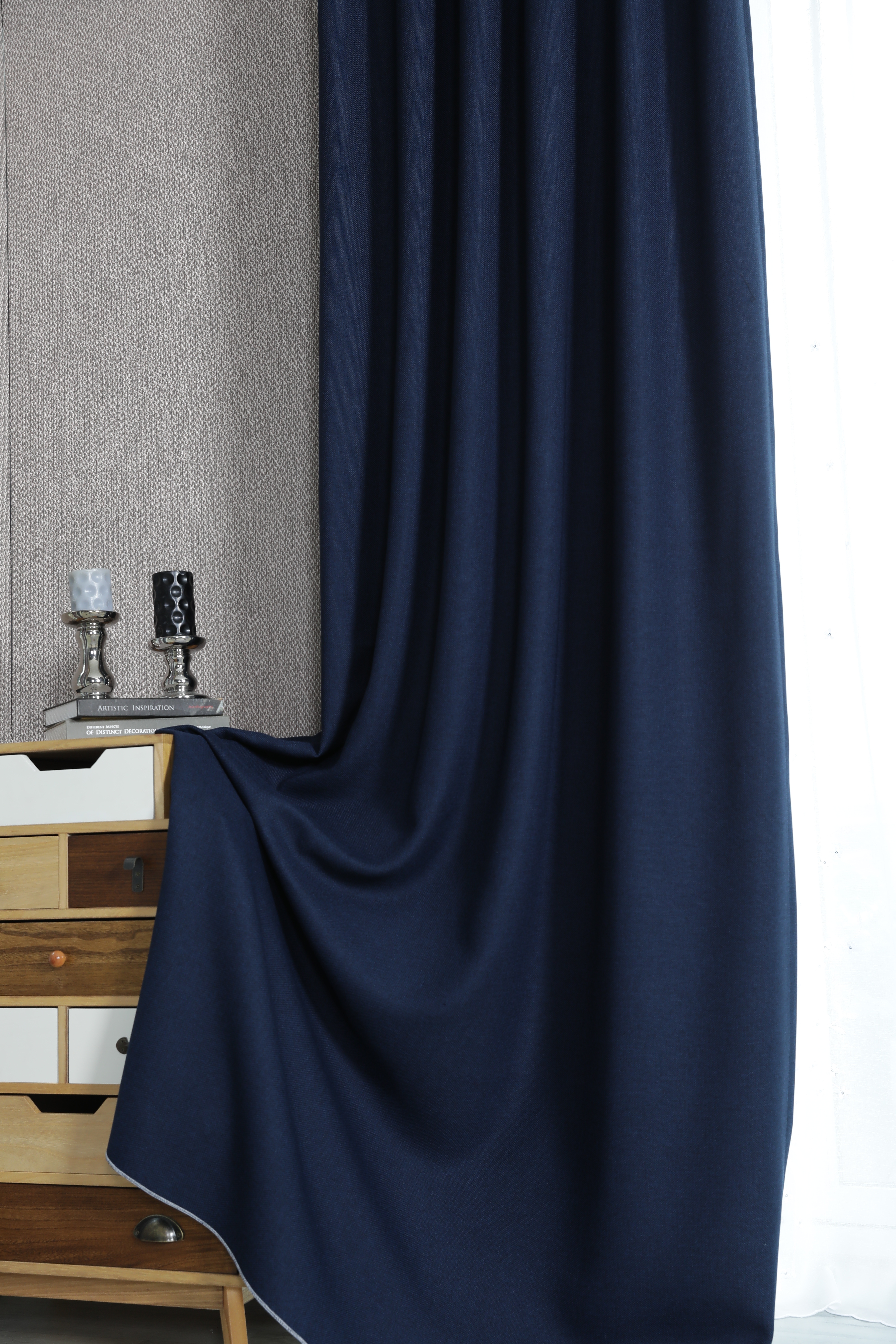 아르일랑 일상 암막 커튼 빛차단율 80% 형상기억 가공 1cm 나비주름 타입 항균 댄디스