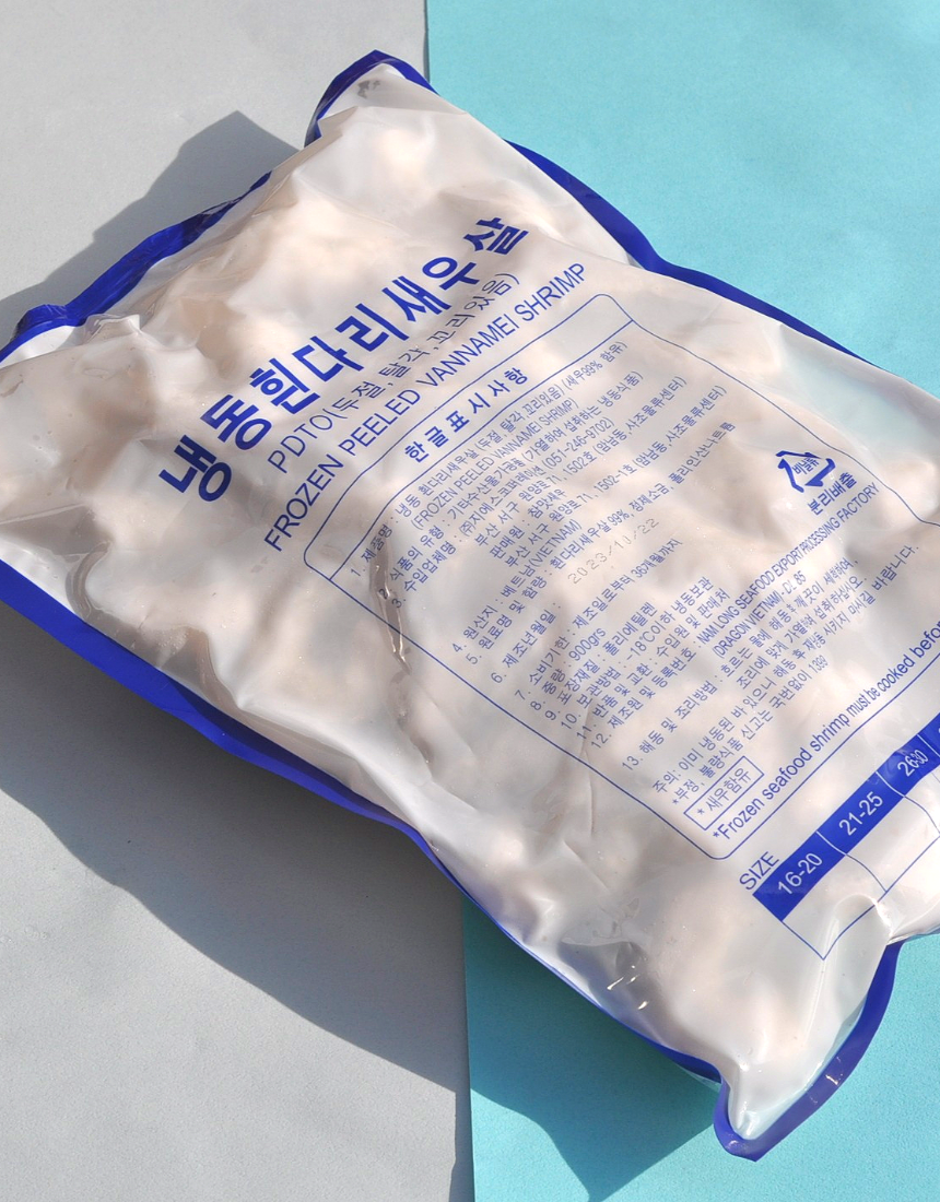 베트남 탈각새우 26/30 칵테일새우 1kg (실중량 900g) 생 새우살 냉동 특대 깐새우 흰다리새우살 - 상세 이미지 2