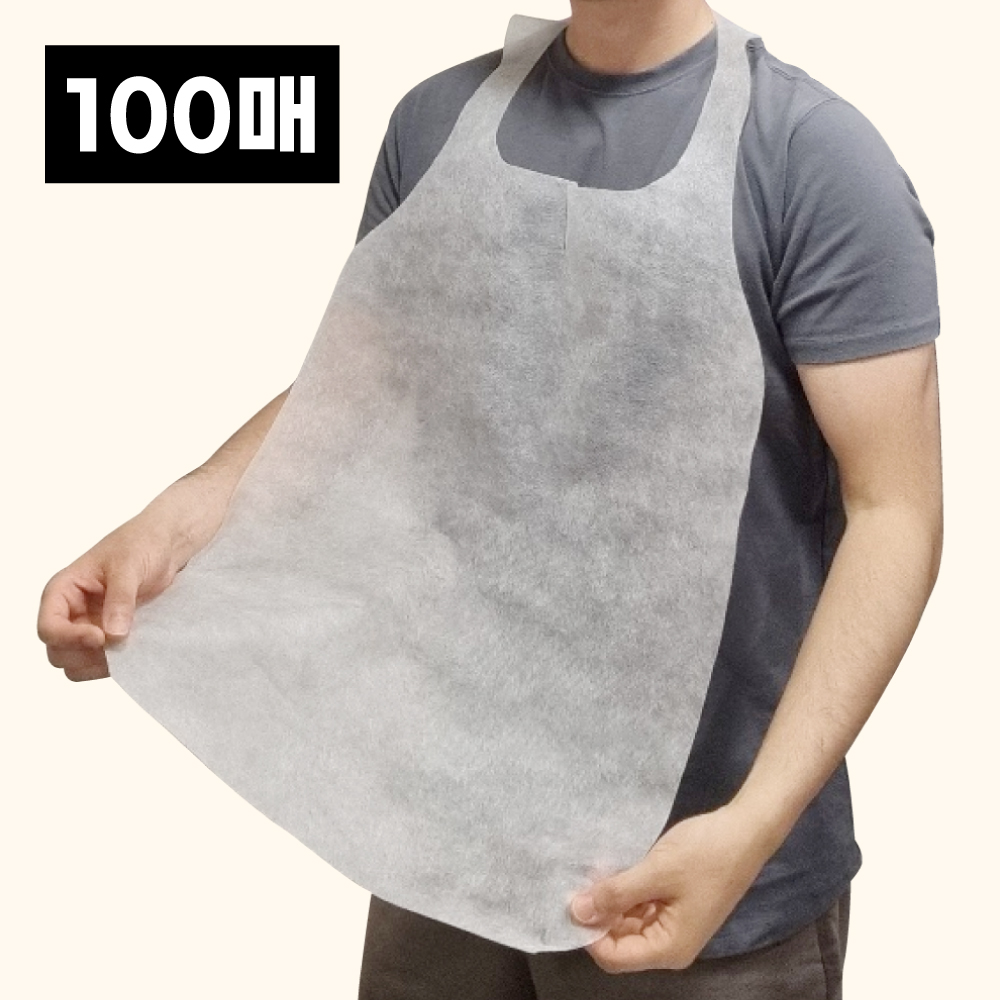 가드맨 고급 부직포 일회용 앞치마 100매 + 100매 - 상품 이미지