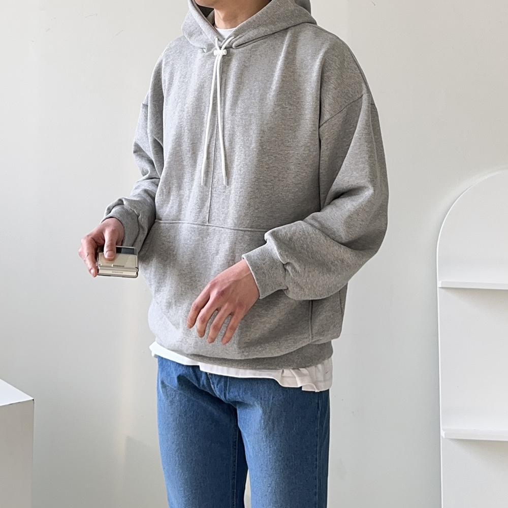 남자오버핏후드티 특양면 쭈리 커플후드티 남성맨투맨