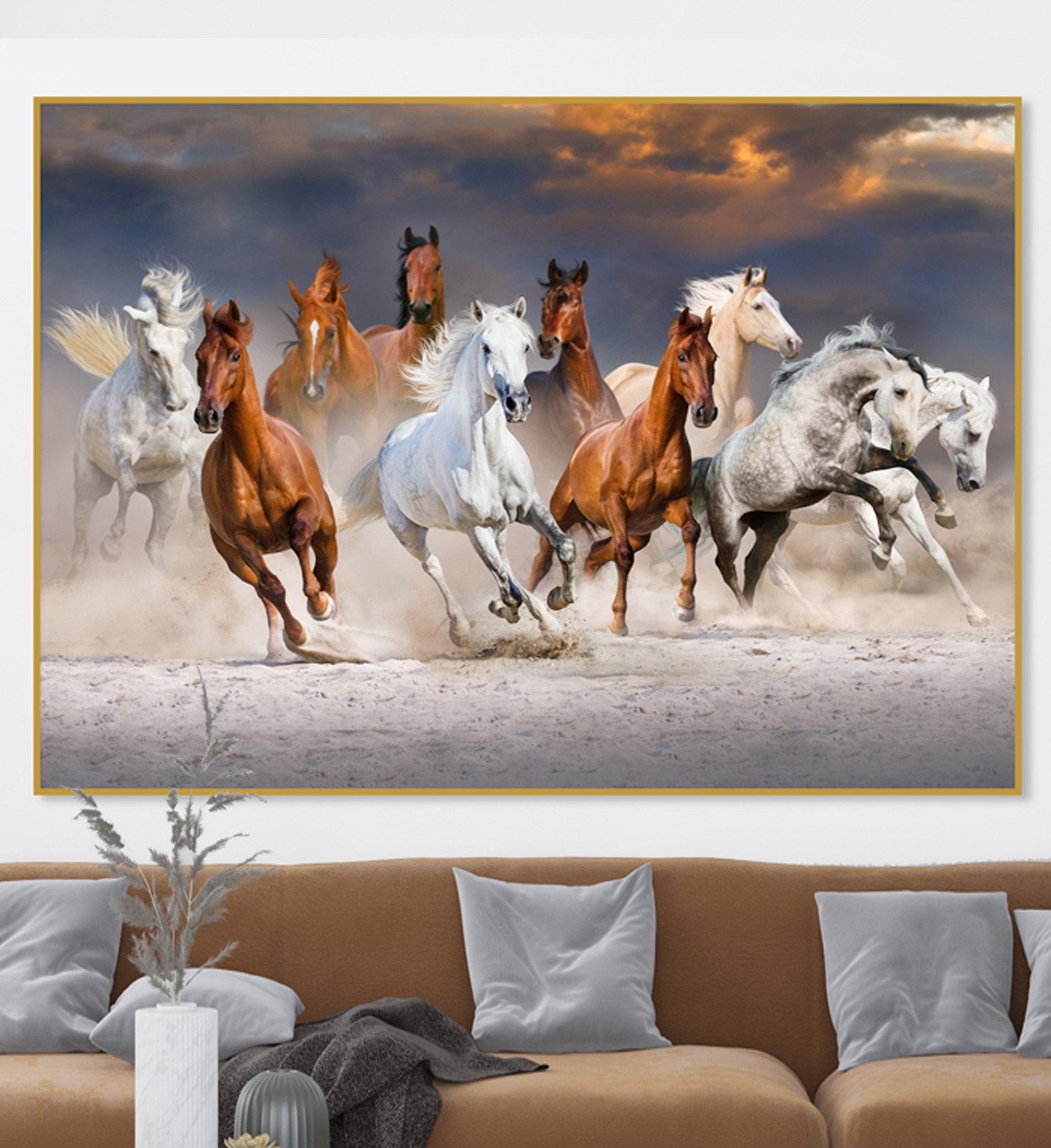 성공을부르는 승진운 출세운 말그림 캔버스 대형 인테리어 액자 금전운 팔마도 직사각형 A4