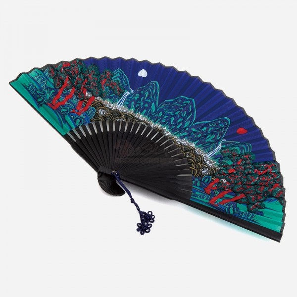 외국인선물 전통 민화부채 접선 일월오봉도 한국기념품