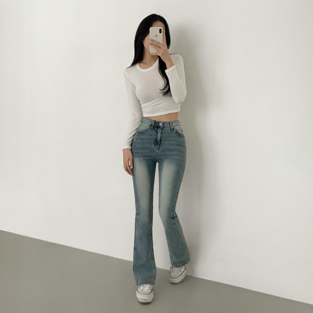 ❤️3일만할인❤️ [3단기장/2XL까지] 브론디 자체보정 청바지 쫀득핏 빈티지워싱 봄 데님 부츠컷 상세 이미지 12