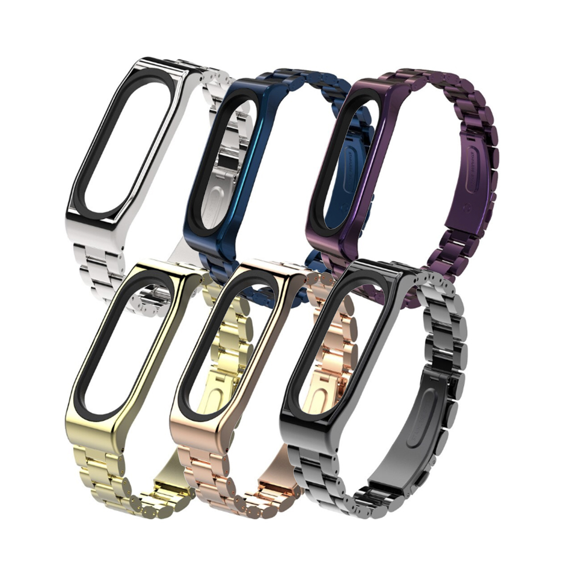 샤오미 미밴드5 6 3 4 메탈 스트랩 MIJOBS 정품 실버 - 상품 이미지