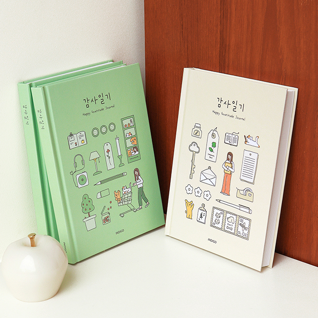 만년일기장 행복 감사일기 성인 일기장 데일리 다이어리 6개월 양장 노트 - 상세 이미지 2