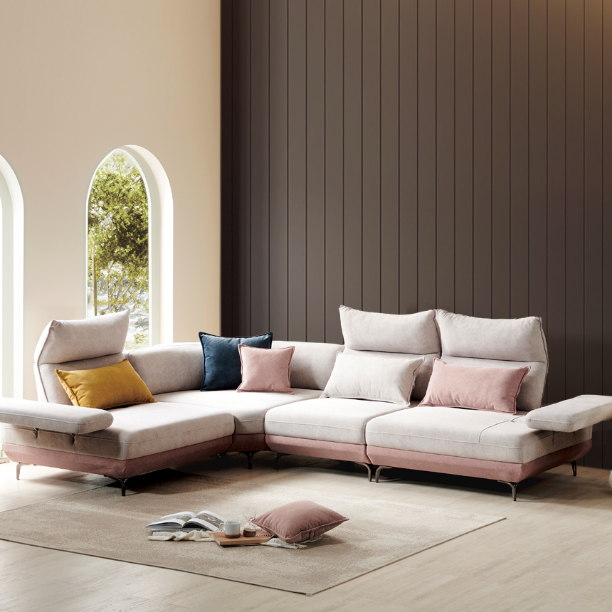 서광퍼니처 리디아 조야 아쿠아텍스 패브릭 모듈형 스윙 5인용 소파세트 hw