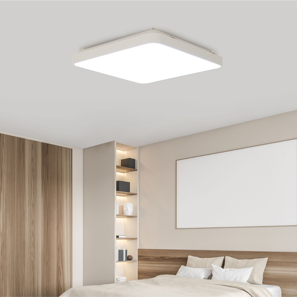 국내제작/당일발송 시스템방등 국산 LED 60W 사각 안방등 화이트 - 메인 이미지