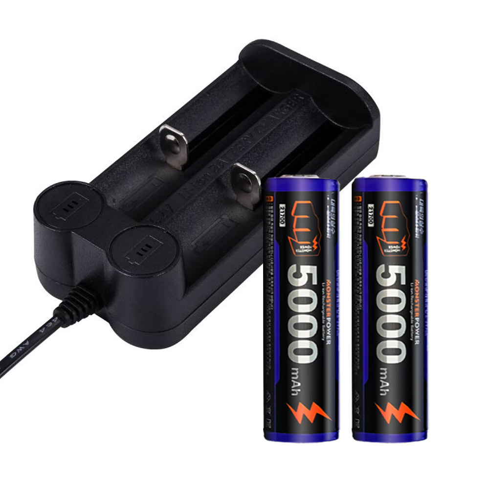 21700 배터리 2개 2구 충전기 세트 C타입 5000mAh 몬스터파워 - 상세 이미지 5