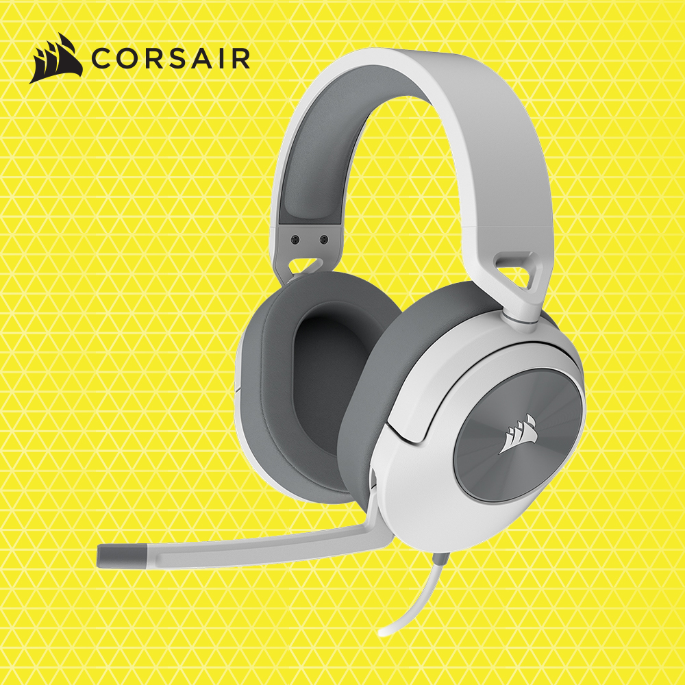 커세어 HS55 SURROUND 7.1채널 게이밍 헤드셋 화이트