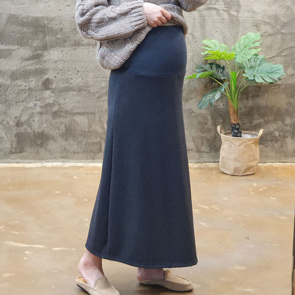 겨울 밍크안감 임부복 스커트 A라인 임산부 만삭