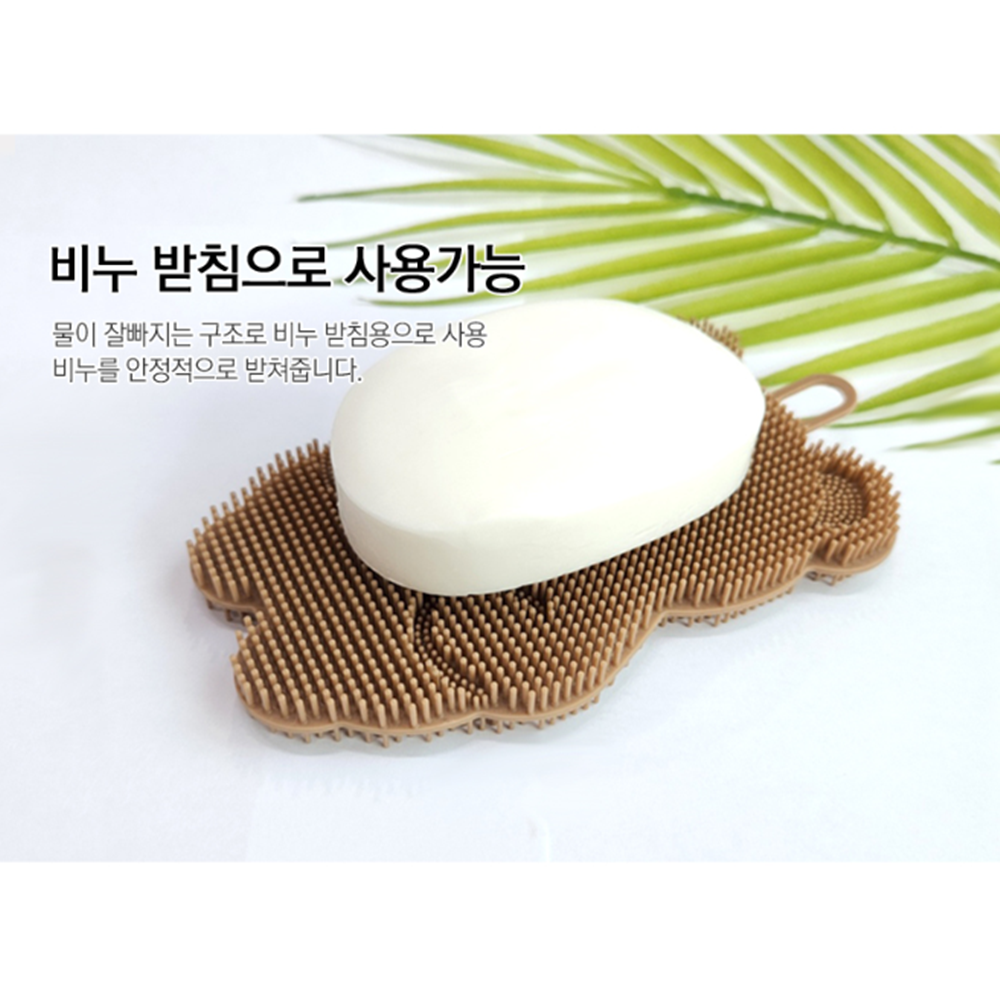 헹굼수세미 거품잘나는 과일세척 실리콘 양면 설거지 수세미 - 상세 이미지 5