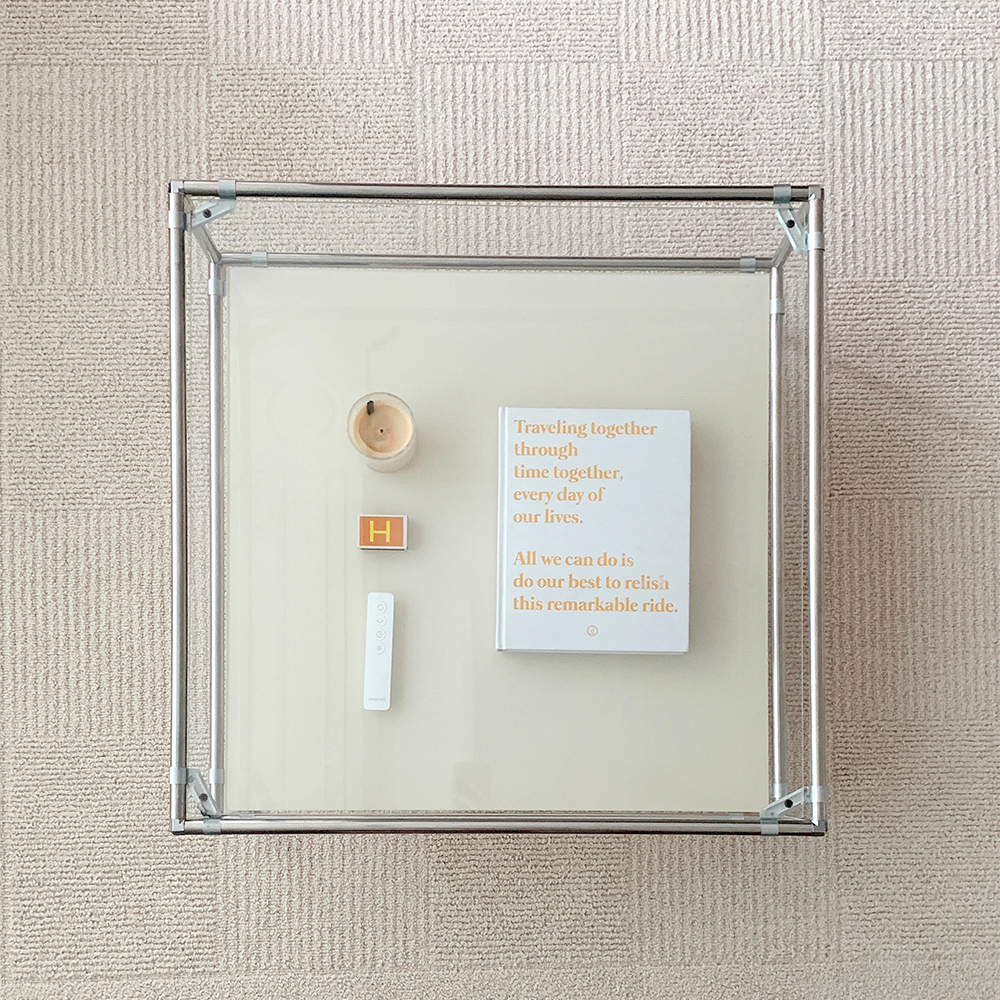 오그레 스테인레스 모듈 가구 2단 소파 테이블 L