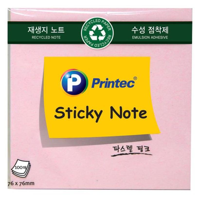 친환경 포스트잇 가로형 재생지 스티키노트 프린텍 100매 - 상세 이미지 5