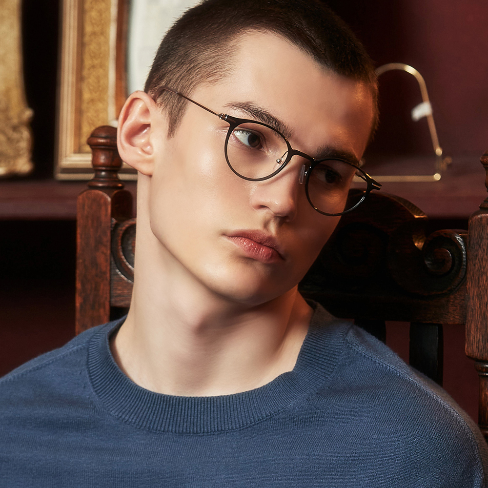 블루라이트차단 안경 티타늄 투명 안경테 뿔테 여자 남자 패션 가벼운