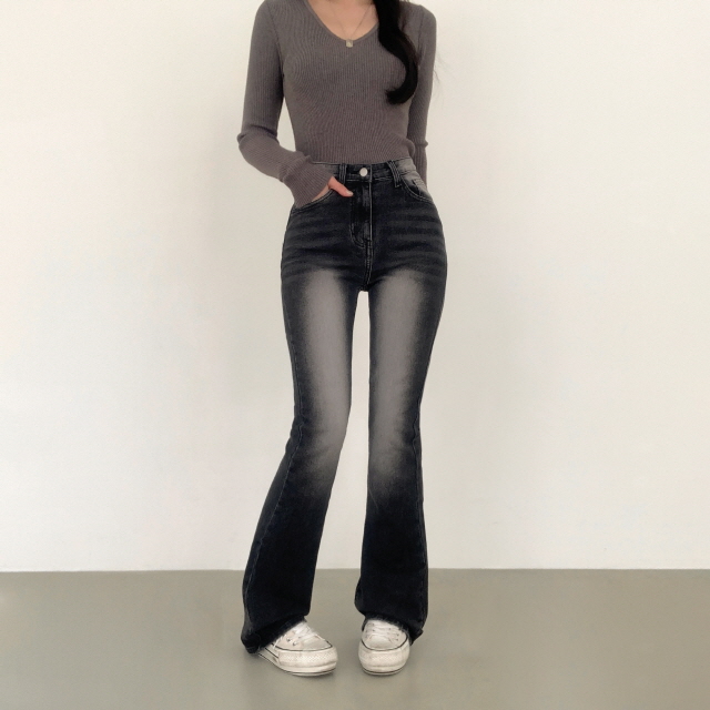 ❤️3일만할인❤️ [3단기장/2XL까지] 브론디 자체보정 청바지 쫀득핏 빈티지워싱 봄 데님 부츠컷 상세 이미지 47