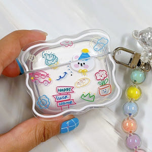 에어팟프로2케이스 2세대 C타입 아트낙서곰돌이 키링세트 개봉기 | 실사용 후기 - 상품 이미지 1