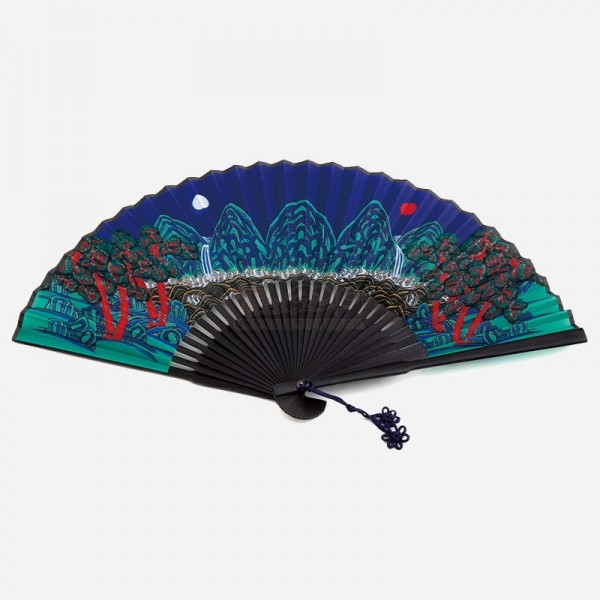 외국인선물 전통 민화부채 접선 일월오봉도 한국기념품